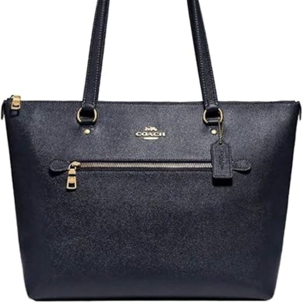 Like New Coach Gallery Dark Blue Shoulder Bag Tote Purse Xl m